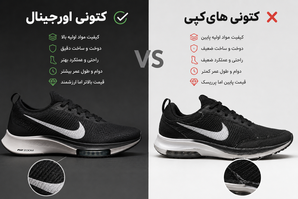 کتونی اورجینال یا هایکپی؟ بررسی تفاوتها از نگاه تخصصی